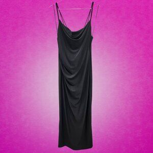 Zara Black Calf Length Dress